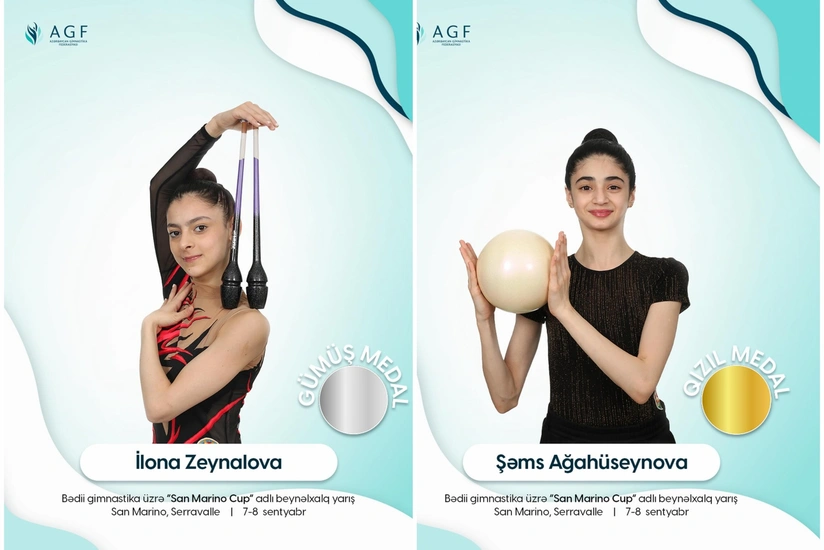 Azərbaycan gimnastları San-Marinoda yeddi medal qazanıblar