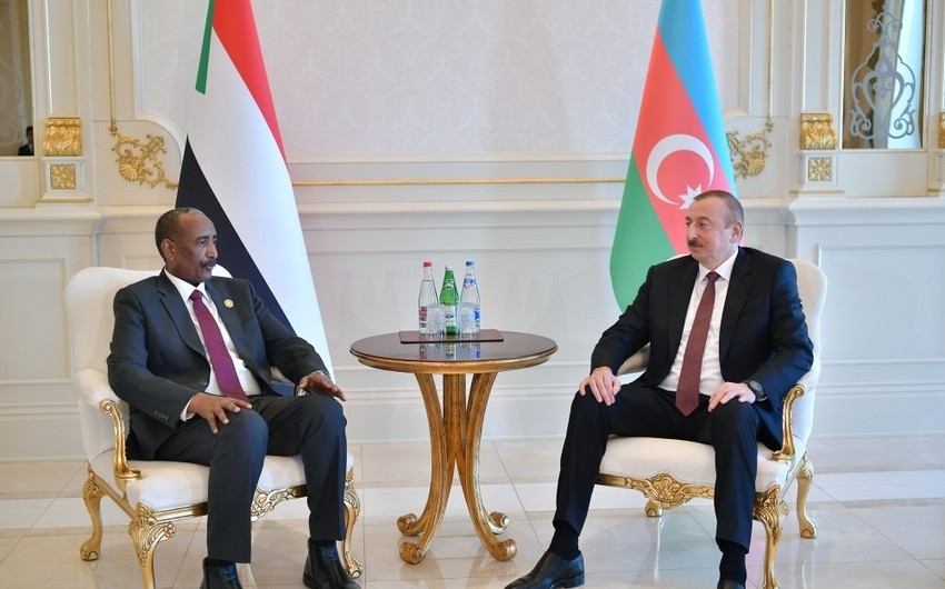 Prezident İlham Əliyev Sudanın Suveren Keçid Şurasının Sədri Abdel Fattah Abdelrahman Al-Burhanla görüşüb - YENİLƏNİB
