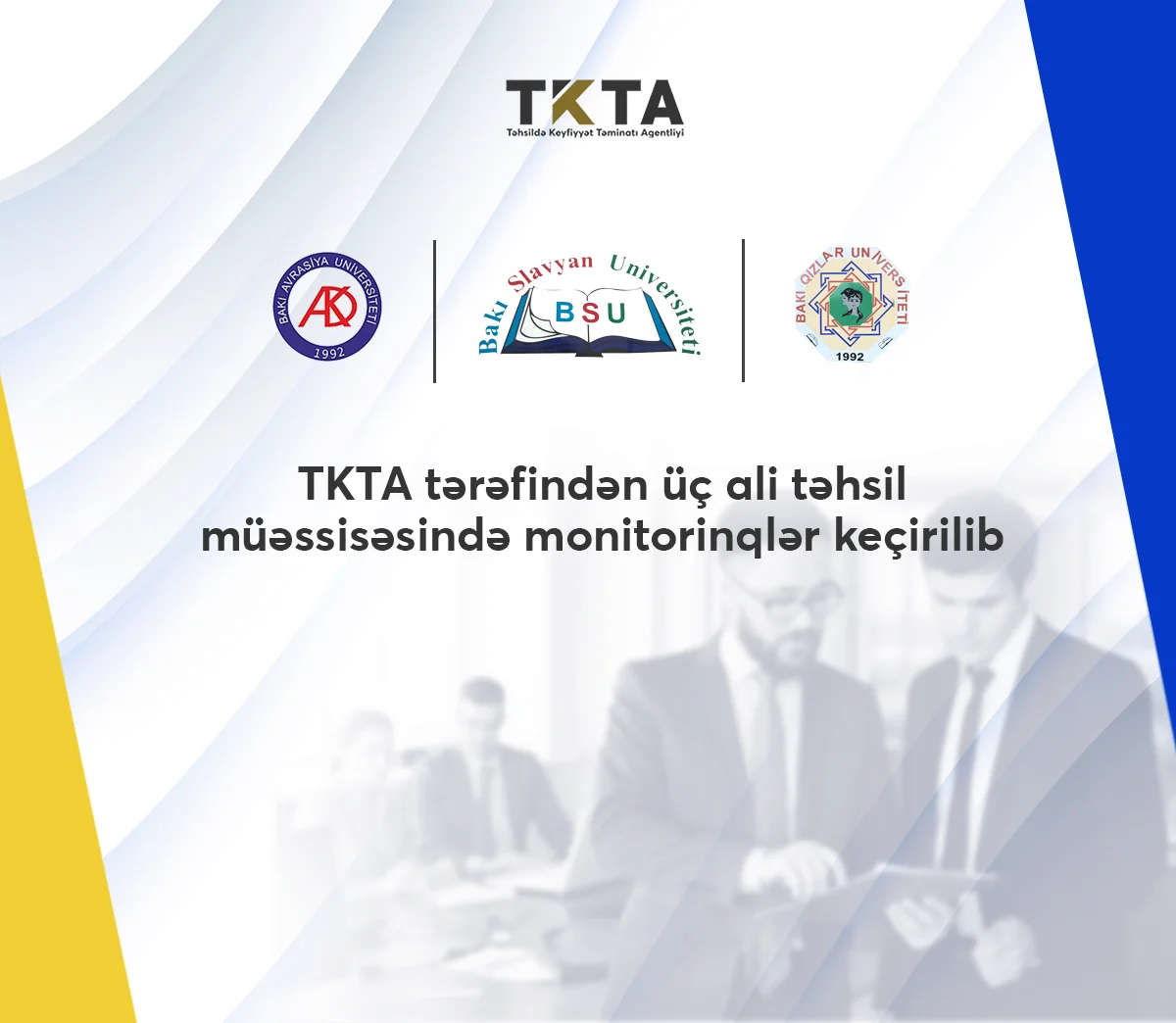 Üç ali məktəbdə monitorinq keçirilib