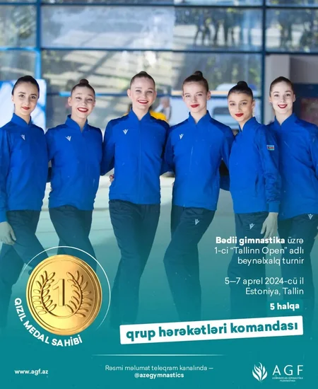 Azərbaycanın bədii gimnastları Estoniyada qızıl medallar qazanıblar