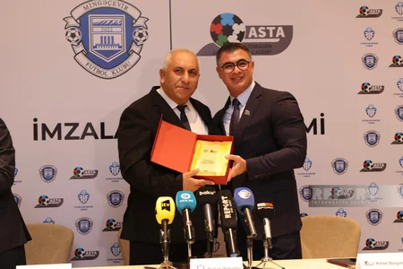 Mingəçevir futbol klubu ilə ASTA arasında tərəfdaşlıq müqaviləsi imzalanıb