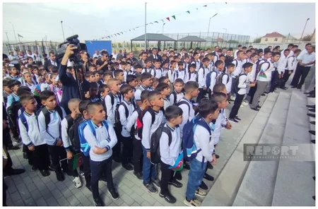 Heydər Əliyev Fondunun Şamaxıda inşa etdirdiyi məktəbin açılışı olub