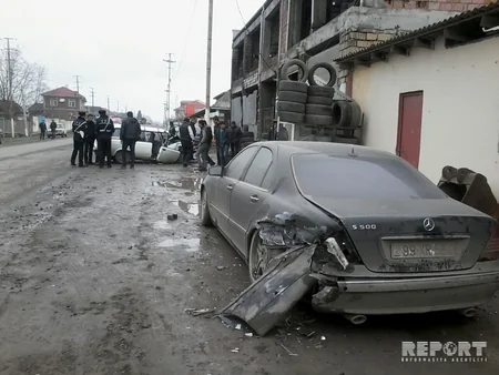 Lənkəranda baş verən avtomobil qəzasında 78 yaşlı sürücü xəsarət alıb - FOTO