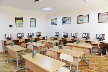 President Ilham Aliyev viewed two schools after major overhaul
