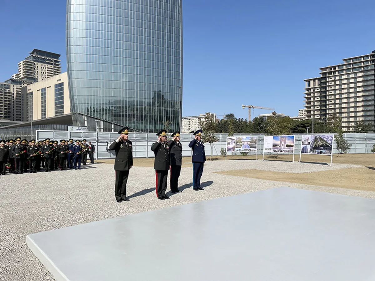 Azerbaijan's military top brass visits Victory Park under construction