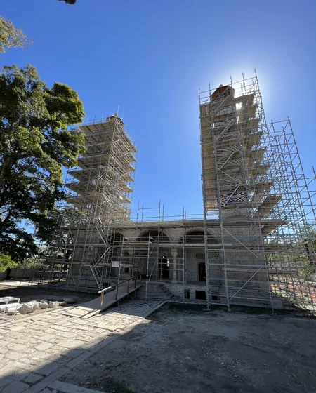 Ilham Aliyev and Mehriban Aliyeva visit Yukhari Govhar Agha Mosque in Shusha 