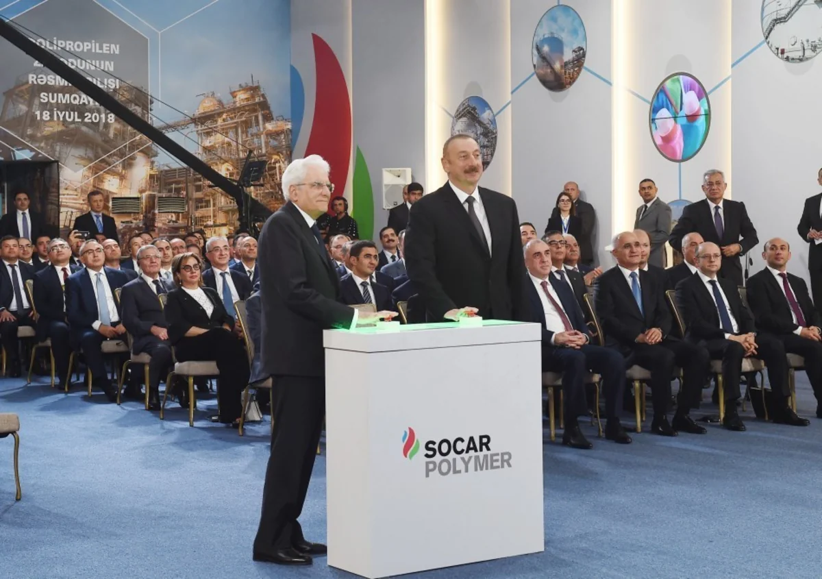 Azerbaijani and Italian presidents attend polypropylene plant built within 'SOCAR Polymer' project