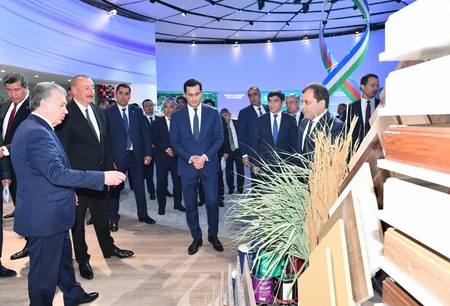 President Ilham Aliyev, President Shavkat Mirziyoyev view activity of Technopark LLC in Tashkent