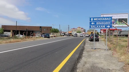 Binəqədi-Mehdiabad yolu yenidən qurularaq istifadəyə verilib - VİDEO