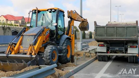 Mərdəkan-Zağulba avtomobil yolunda yeni yerüstü piyada keçidi tikilir