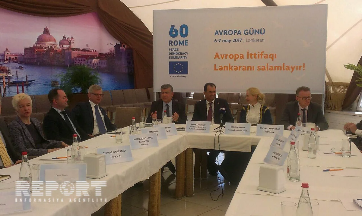 Lənkəranda Avropa İttifaqı ölkələrinin nümayəndə heyətlərinin iştirakı ilə keçirilən “Avropa günü” başa çatıb - FOTO