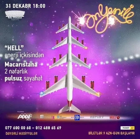 “ƏN Yeni İl” konsertinə bilet alanlardan iki nəfər Macarıstana səyahət paketi qazanacaq