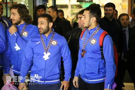 Avropa çempionatında 5 medal qazanan Azərbaycan cüdoçuları Vətənə qayıdıblar - FOTO - VİDEO