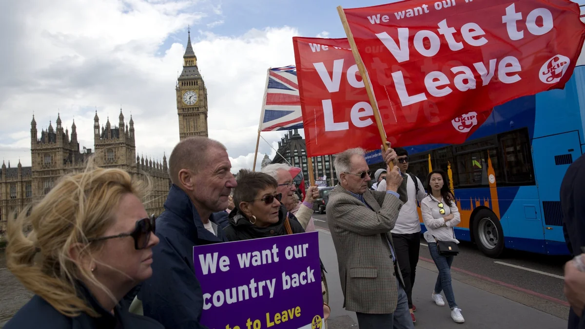 В Великобритании началась демонстрация сторонников Brexit