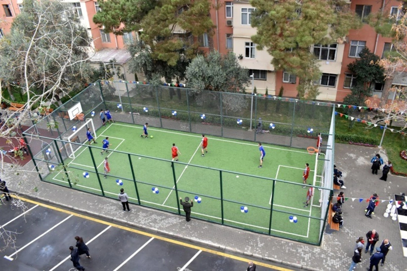Another yard redeveloped under “Bizim həyət” project in Baku