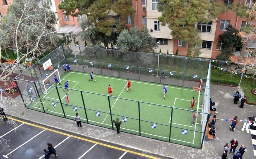 Another yard redeveloped under “Bizim həyət” project in Baku