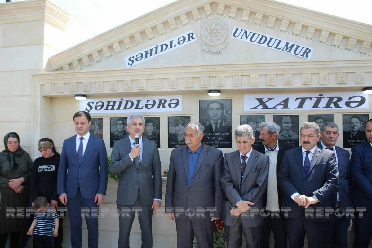 İmişlidə şəhidlərin xatirəsinə abidə kompleksinin açılışı olub