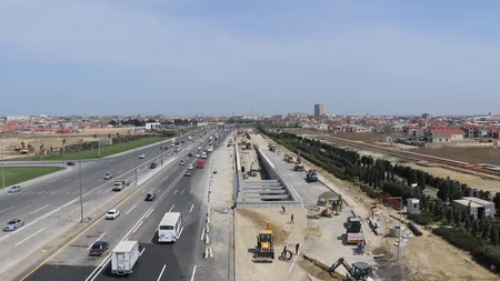 Bakı Olimpiya Stadionunun qarşısında avtomobil tunelinin inşası yekunlaşmaq üzrədir