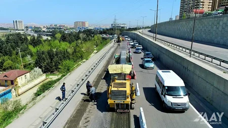 Bakı Dairəvi avtomobil yolunun bir hissəsində təmir işləri aparılıb