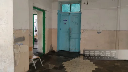 Şəkidə 75 il əvvəl tikilən məktəb qəzalı vəziyyətə düşüb