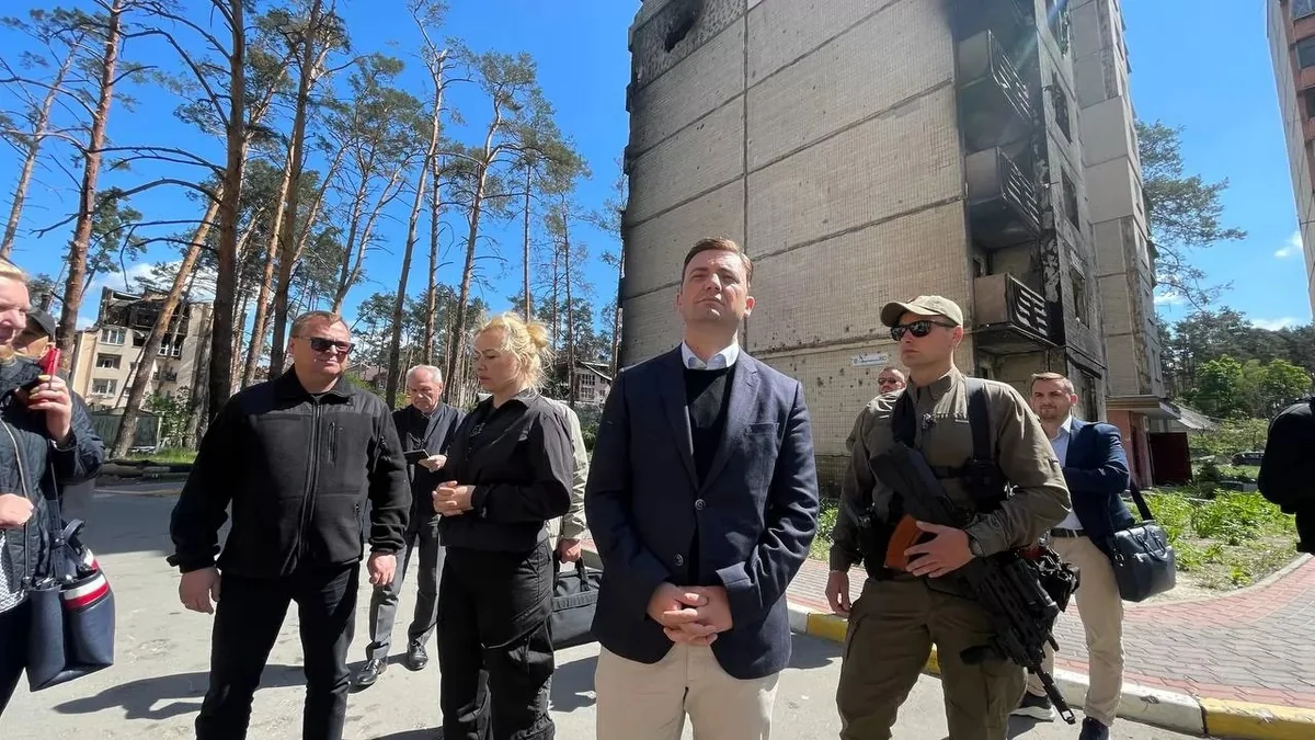 Foreign Minister of North Macedonia visits Ukraine's Irpin