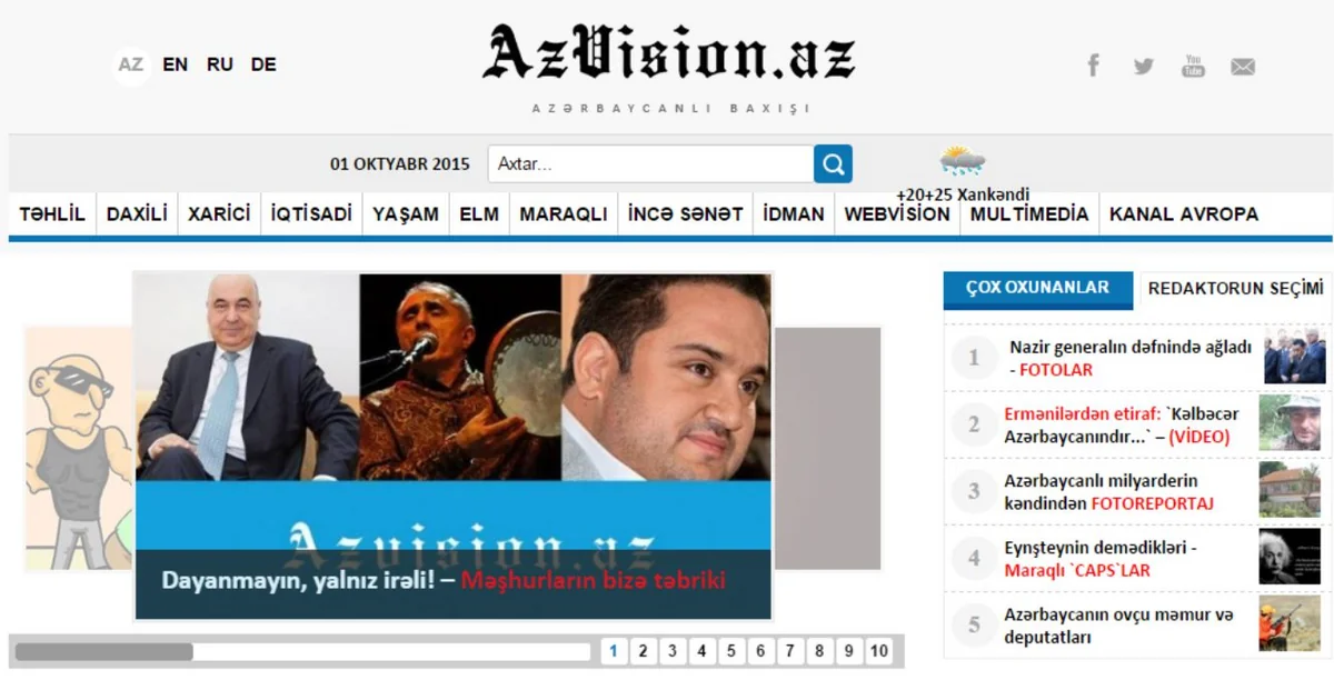 ​AzVision.az internet saytının 3 yaşı tamam olur
