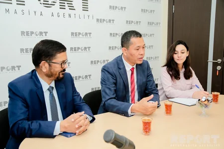 Hindistan səfiri Report İnformasiya Agentliyində olub