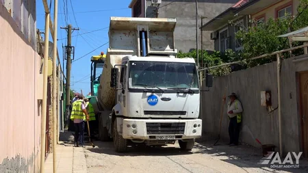 Biləcəridə uzunluğu 700 metr olan küçə təmir olunur