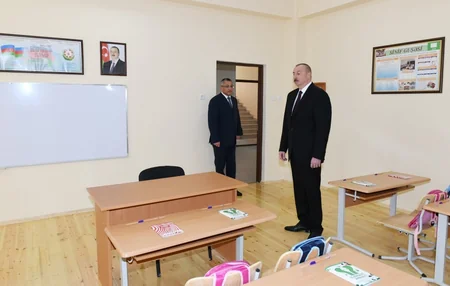 Президент Азербайджана принял участие в открытии жилкомплекса в Кюрдаханы - ФОТО