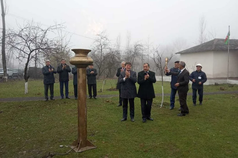 Qəbələnin daha iki kəndinə təbii qaz verilib