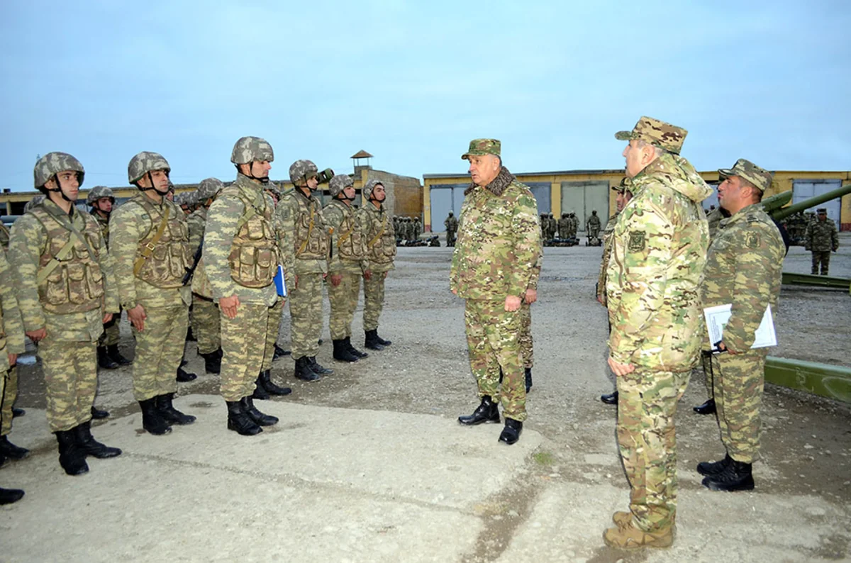 Azerbaijan’s Chief of General Staff checks combat training of several military units