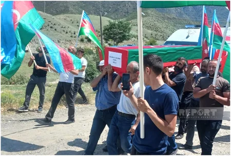 Şəmkirdə Birinci Qarabağ müharibəsinin şəhidi Əhliman Əsgərov dəfn edilib - YENİLƏNİB