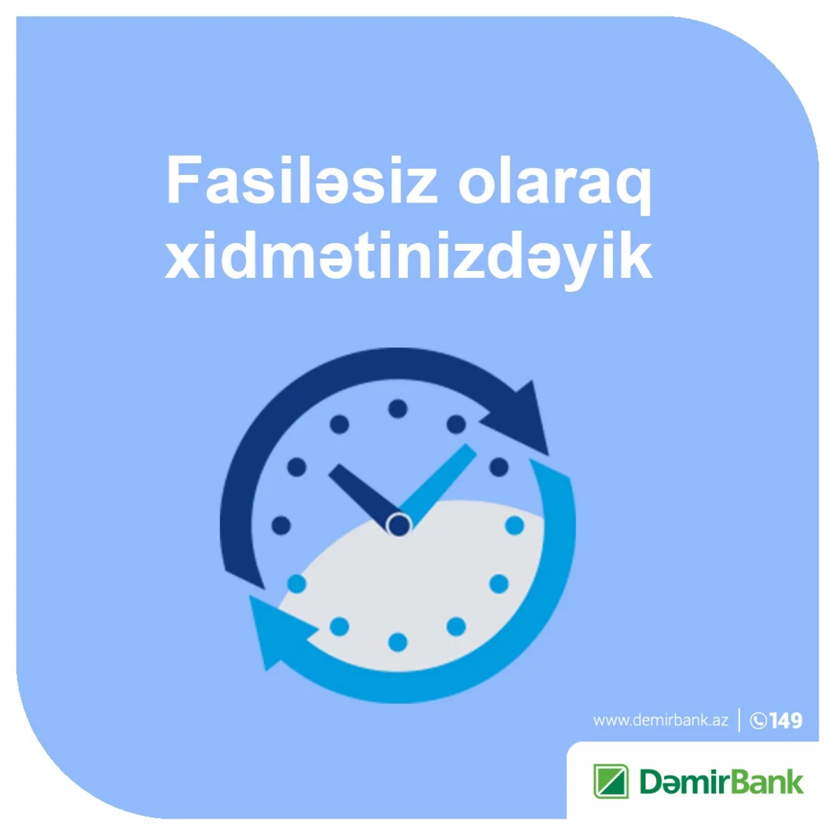 Dəmirbank filialların iş rejiminə dəyişiklik edib