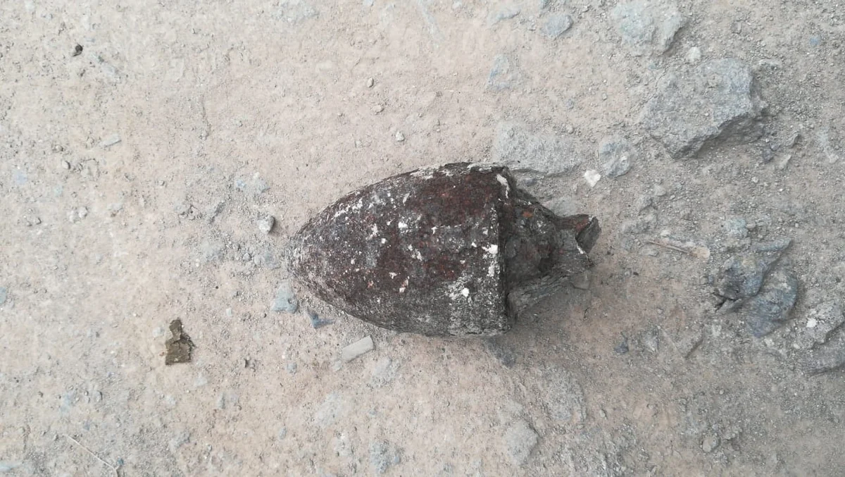 Tovuzun Ağdam kəndində top mərmisinin hissəsi tapıldı