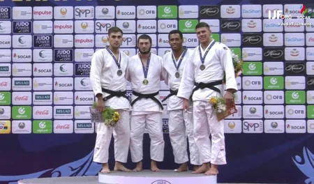 Azərbaycanın daha bir cüdoçusu Qran-Pridə gümüş medal qazanıb - FOTO