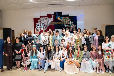 Students of boarding school present their works at Nine Senses Center