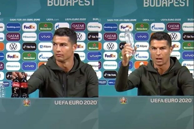 Ronaldu “Coca-Cola”dan imtinaya və su içməyə çağırdı