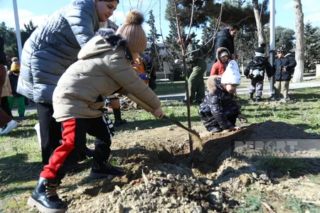 Xocalı soyqırımının qurbanı olan uşaqların xatirəsinə Bakıda 63 ağac əkilib