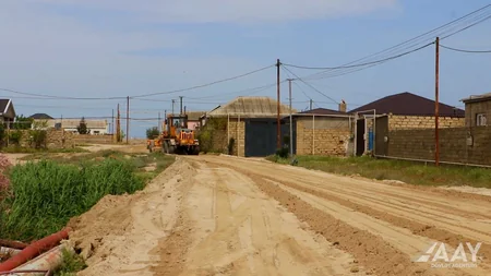 Pirallahıda Mətbuat küçəsi təmir edilir