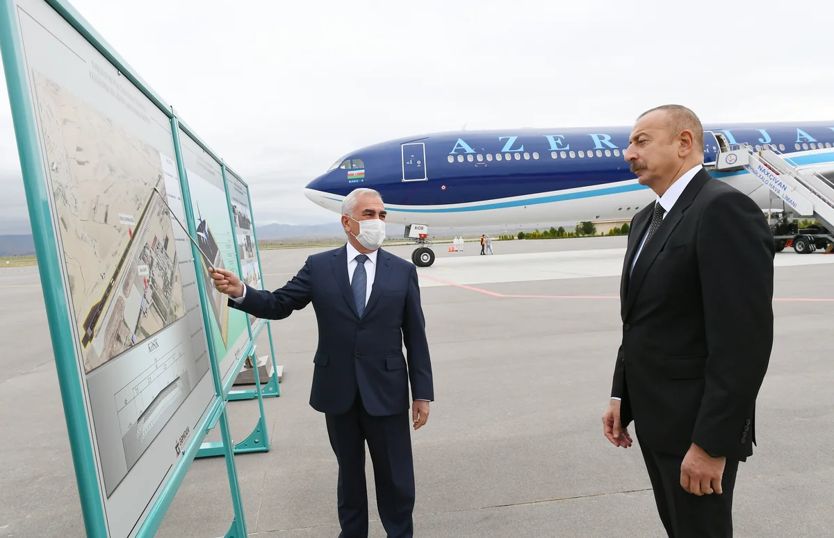 Ilham Aliyev attends presentation of new runway at Nakhchivan International Airport