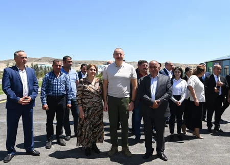 Prezident və birinci xanım Zəngilanda “Ağıllı kənd”in açılışını ediblər