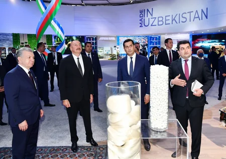 President Ilham Aliyev, President Shavkat Mirziyoyev view activity of Technopark LLC in Tashkent