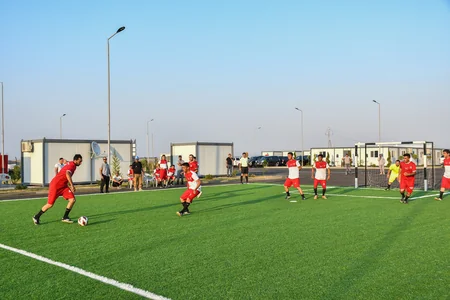 ANAMA-nın minatəmizləmə komandaları arasında futbol turnirinin final oyunu keçirilib