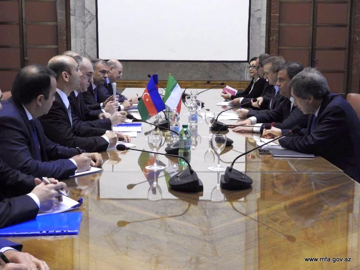 Elmar Mammadyarov discusses bilateral cooperation perspectives with Italian minister