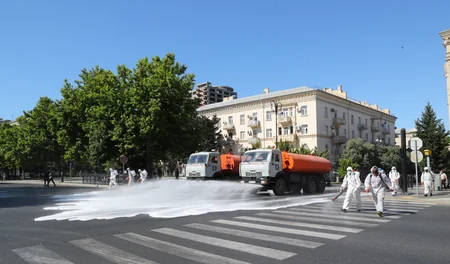 Bakı küçələrində daha bir dezinfeksiya işləri aparıldı