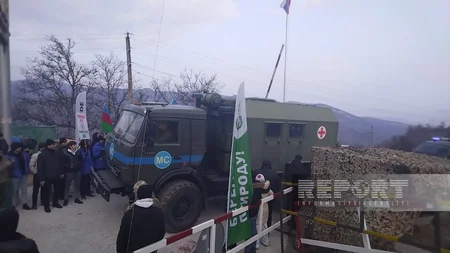 Xankəndi-Laçın yolunda Rusiya sülhməramlılarının tibb xidməti və hərbi polis avtomobilləri maneəsiz hərəkət edib