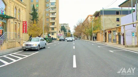 Bakının Nazim İsmayılov küçəsi əsaslı təmir edilib
