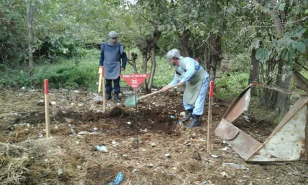 Tərtərdə partlamış Qrad raketinin qalıqları aşkarlanıb