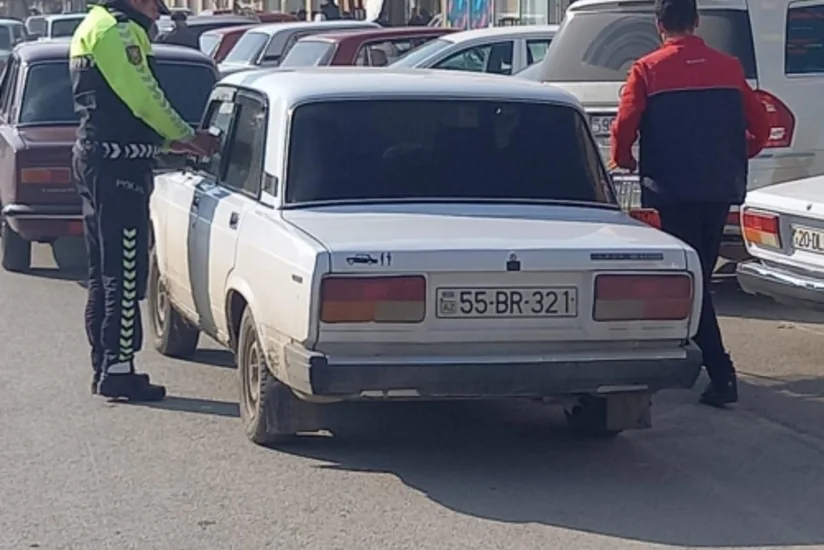 Kürdəmirdə qaydaları pozan sürücülərə inzibati protokollar tərtib olunub