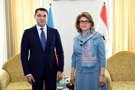 Mədəniyyət naziri Adil Kərimli Düşənbədə tacik həmkarı ilə görüşüb 